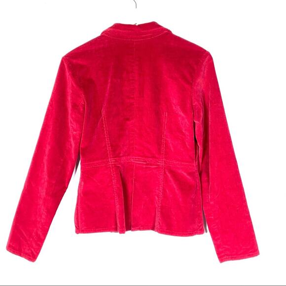 T Style red corduroy lapel blazer suit  jacket size medium M B111 - Picture 6 of 6